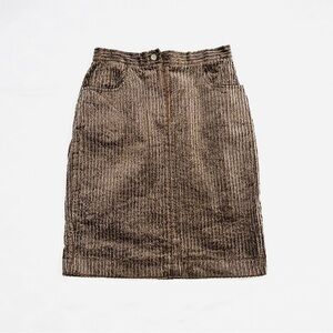 Vintage BFA Classics Brown Corduroy Broad Wale Midi Skirt